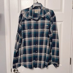 Lucky Brand XXL snap button shirt